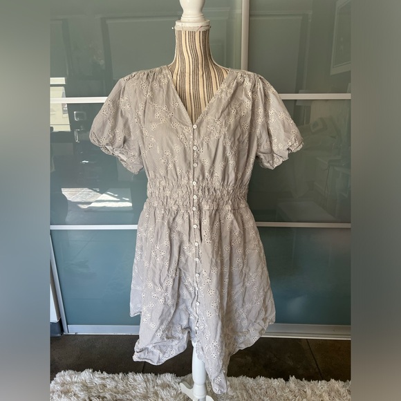 Madewell Eyelet Sophia Mini Dress in Stripe 2X - Picture 8 of 8